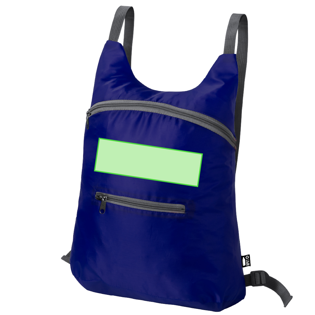 Au-dessus de la poche. Sac déplié